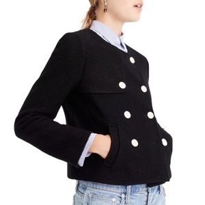 J CREW Cropped Jacket Boiled Wool